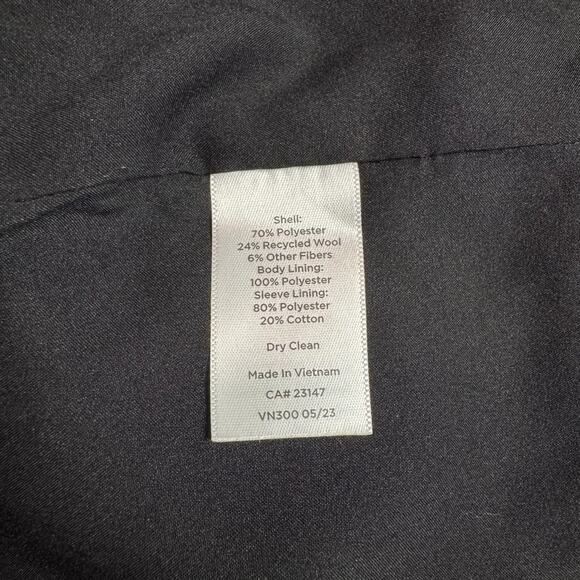 Talbots NWT Petite Black & White Herringbone Wool Blend Relaxed Blazer Coat - Picture 12 of 12